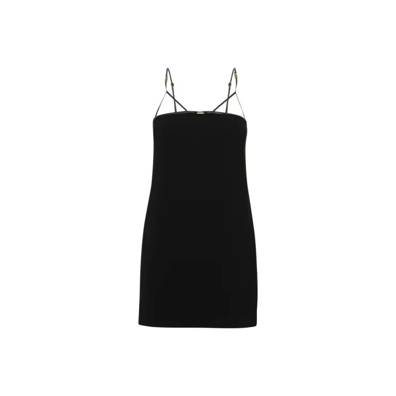 DSQUARED 2 Logo Plaque Cut Out Strappy Mini Dress-0