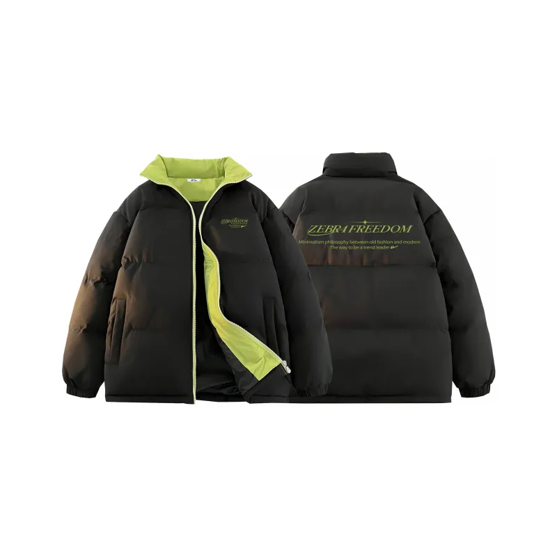 Warrior Ride The Wind Collection Open Ended Smile Collection Puffer Jacket Unisex-23