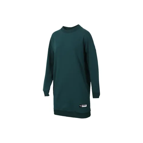 PUMA Long Sleeved Dresses Women's Green