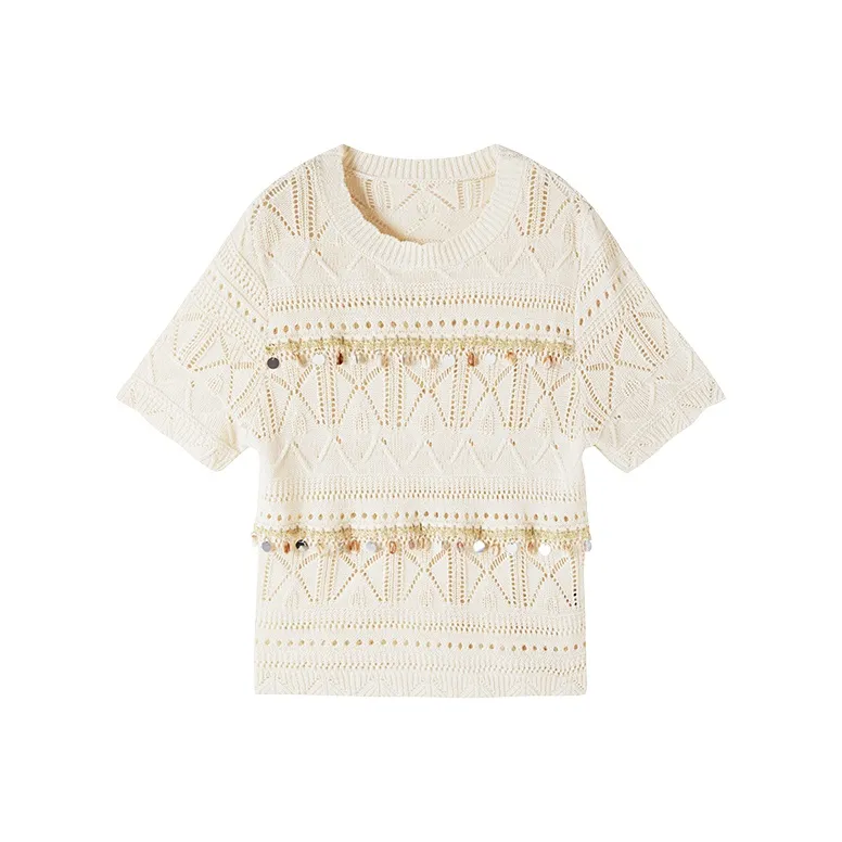 XIANGYING Knitwear Women's Ecru-0