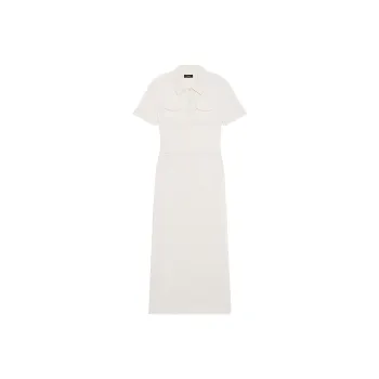 THEORY Admiral Crepe Military Midi Dress