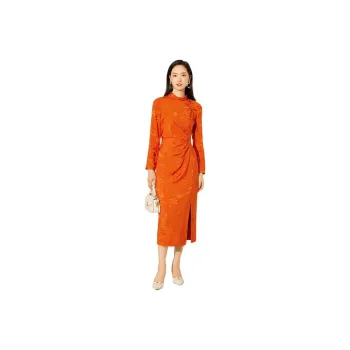 BBLLUUEE Long Sleeved Dress Women's Rimu Orange