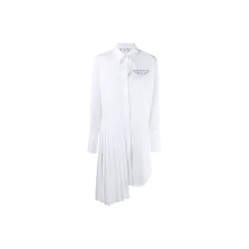 OFF WHITE SS21 Long Sleeved Dresses Women's White