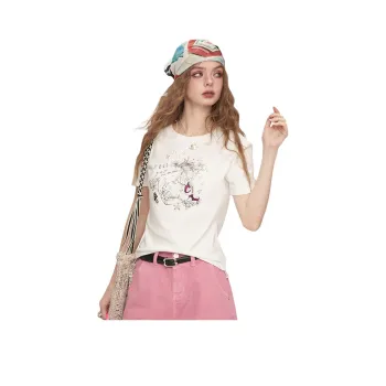 ELF SACK T Shirts Women's Fantasy White