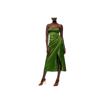 Reformation Slip Dresses Women's Palm Green