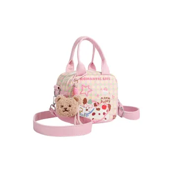 Juju Jimmy Polyester With PU Shoulder Bag, Handbag Women's Pink/Green