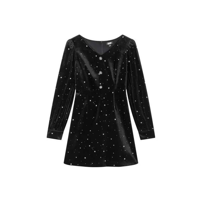 DKNY Long Sleeved Dress Women's Black-0