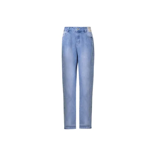 LOFT SHINE Straight Jeans Women's Denim Blue