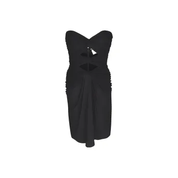 SAINT LAURENT Cut Out Sleeveless Mini Dress