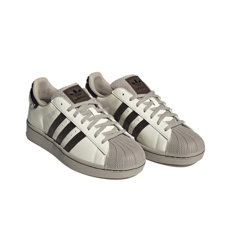 Adidas Originals SUPERSTAR Low Top Skateboard Shoes Unisex White Brown-3