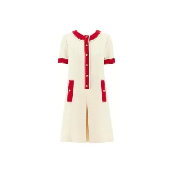 GUCCI SS23 Short Sleeved Dress Women's White