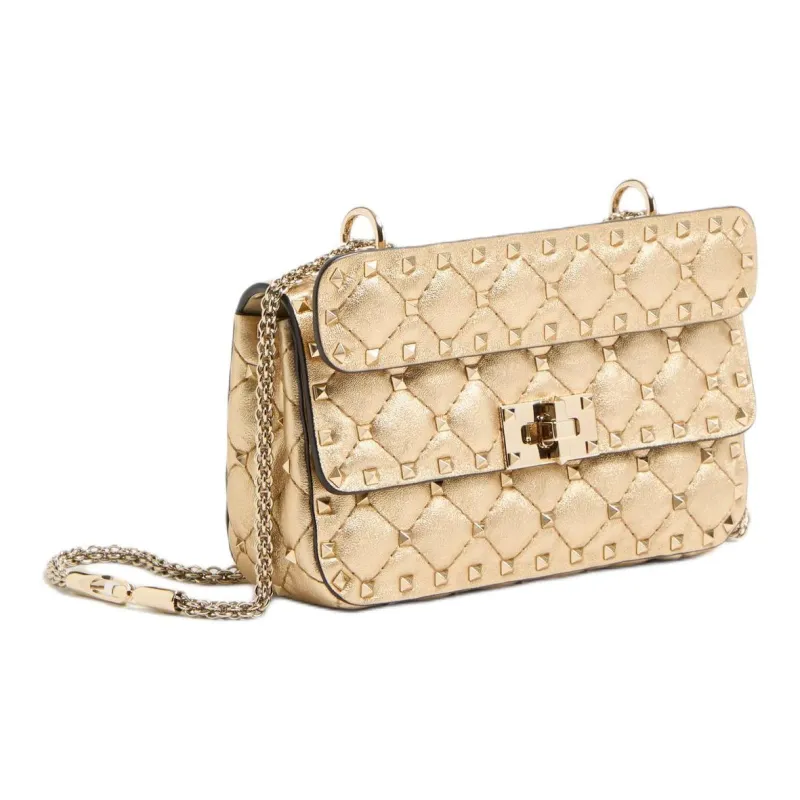 Valentino GARAVANI Nappa Leather Portable Crossbody Bag, Shoulder Bag Small Size Women's Beige-1