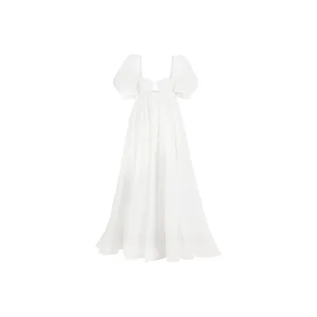 Selkie Collection SS24 Short Sleeved Dress Women's Ivory White
