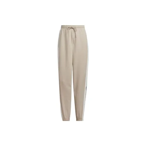 Adidas Originals Classic Three stripe Series Knitted Sports Pants Women's Beige