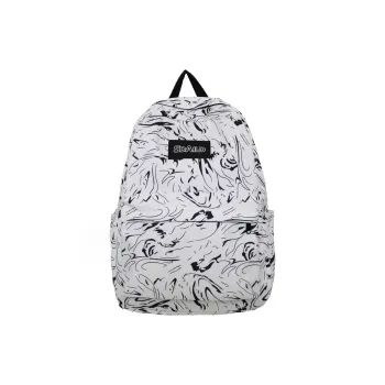 AIBAG Nylon Backpack Large Size Unisex Ecru/Black/Pink/Light Blue/Sky Blue