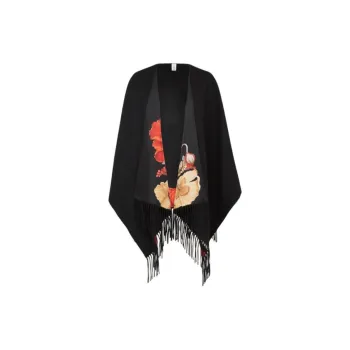 FERRAGAMO Wool, Cashmere Shawls Women's Black