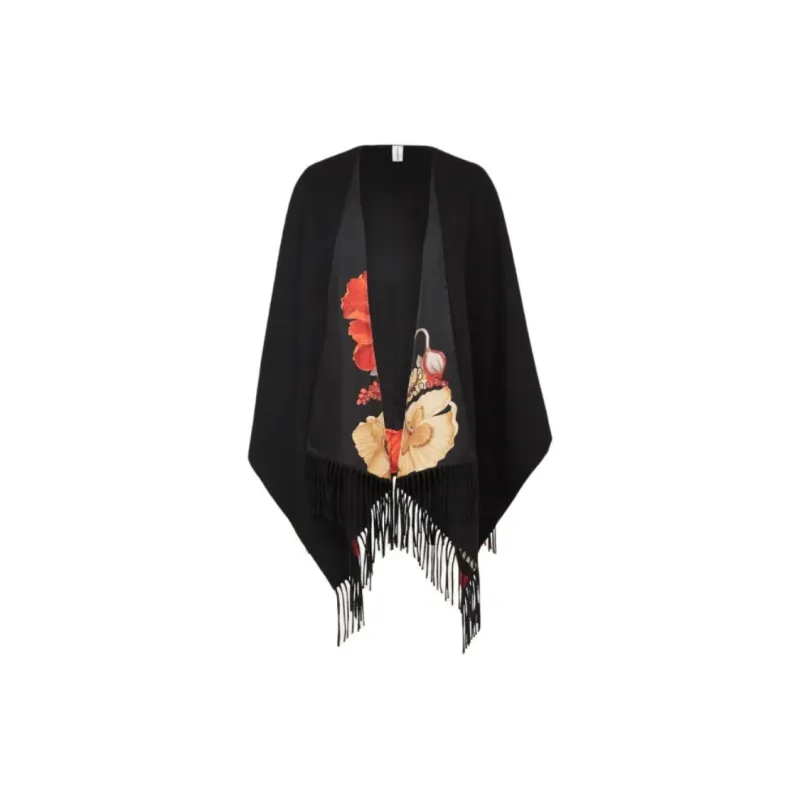 FERRAGAMO Wool, Cashmere Shawls Women's Black-0