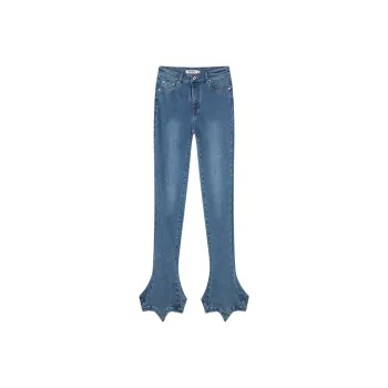 UOOYAA Slim Fit Pants Jeans Women's Blue
