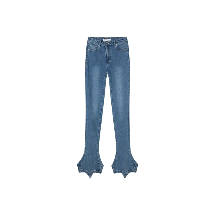 UOOYAA Slim Fit Pants Jeans Women's Blue-0