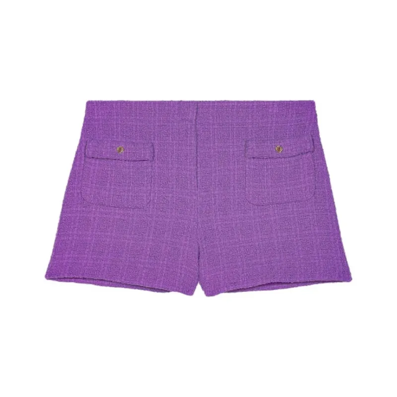 Maje Casual Shorts Women's Purple-0