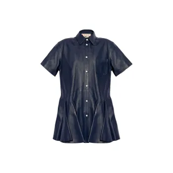 MARNI Leather Shirt Dress
