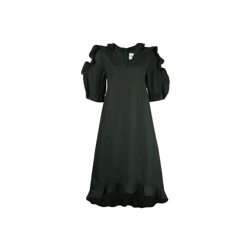 JIL SANDER Short Sleeved Dresses Women's Green-0
