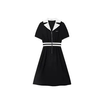 DEGAIA SS24 Short Sleeved Dress Women's Black