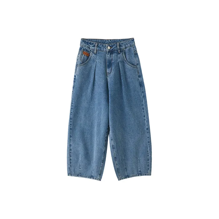 DEER AND FLYER Wide Leg Moderate Jeans Women's Denim Blue-0