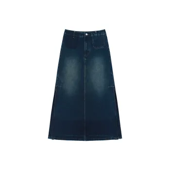 THE SEA LIFE Denim Long Skirts Women's Denim Blue