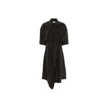 Lemaire Asymmetrical Shirt Dress 'Dark Espresso'