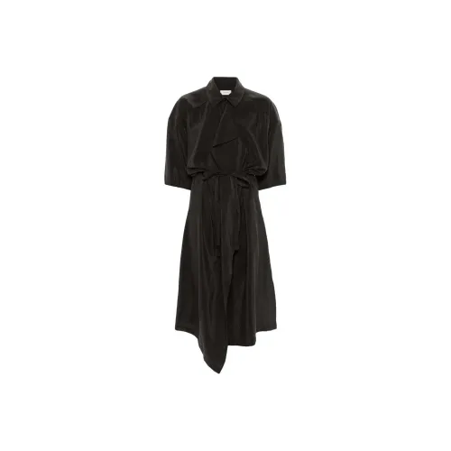 Lemaire Asymmetrical Shirt Dress 'Dark Espresso'