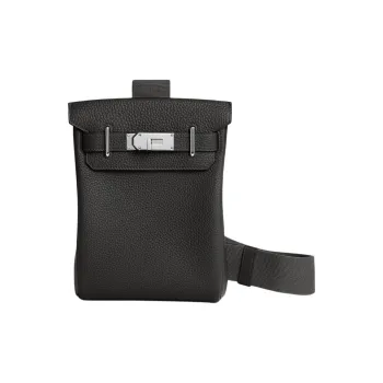HERMES Hac A Dos Togo Calfskin Shoulder Bag Small Size Men's Dark Bronze