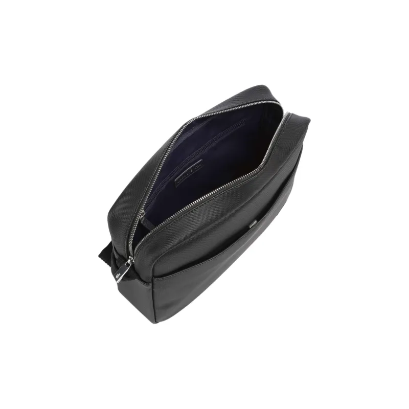 LACOSTE Synthetic Leather Messenger Bag, Crossbody Bag Men's Black-3