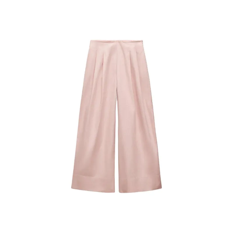 ZARA ZW Series Casual Pants Women's Pink-0