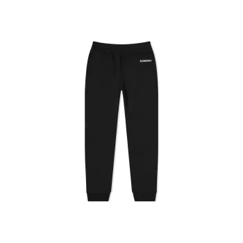 Burberry Embroidered Logo Tapered Track Pants Black