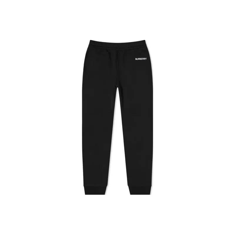 Burberry Embroidered Logo Tapered Track Pants Black-0