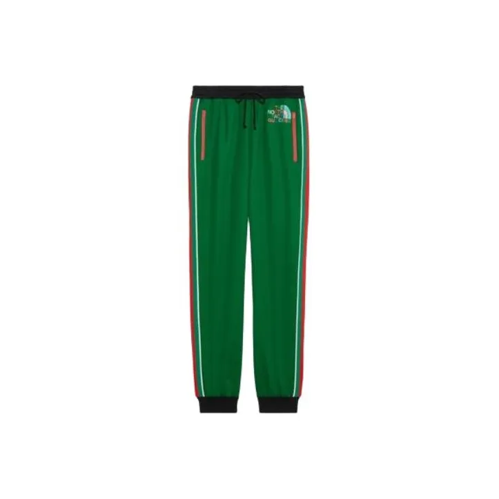 GUCCI X The North Face Cotton Jogging Pants Green-0