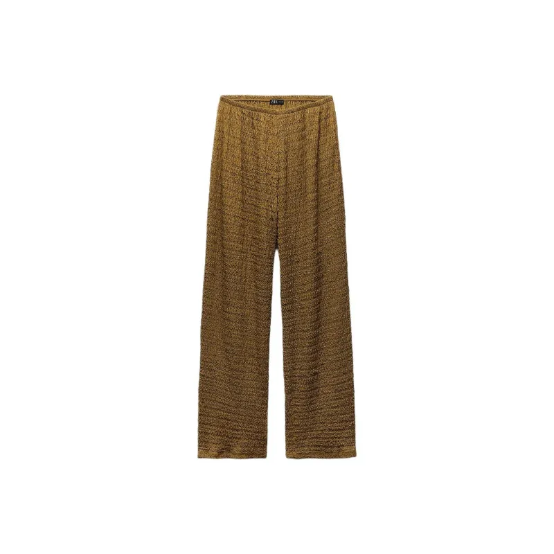ZARA Casual Pants Women's Olive Green-0