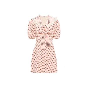 MIU MIU Short Sleeved Dress Women's Red