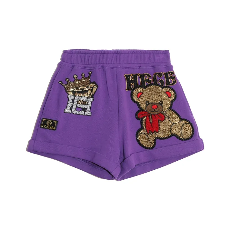 TCH Casual Shorts Women's Purple-0