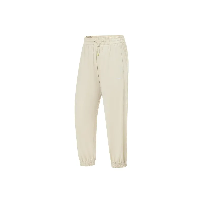 LINING Fitness Series Knitted Sweatpants Women's Foam Khaki-0