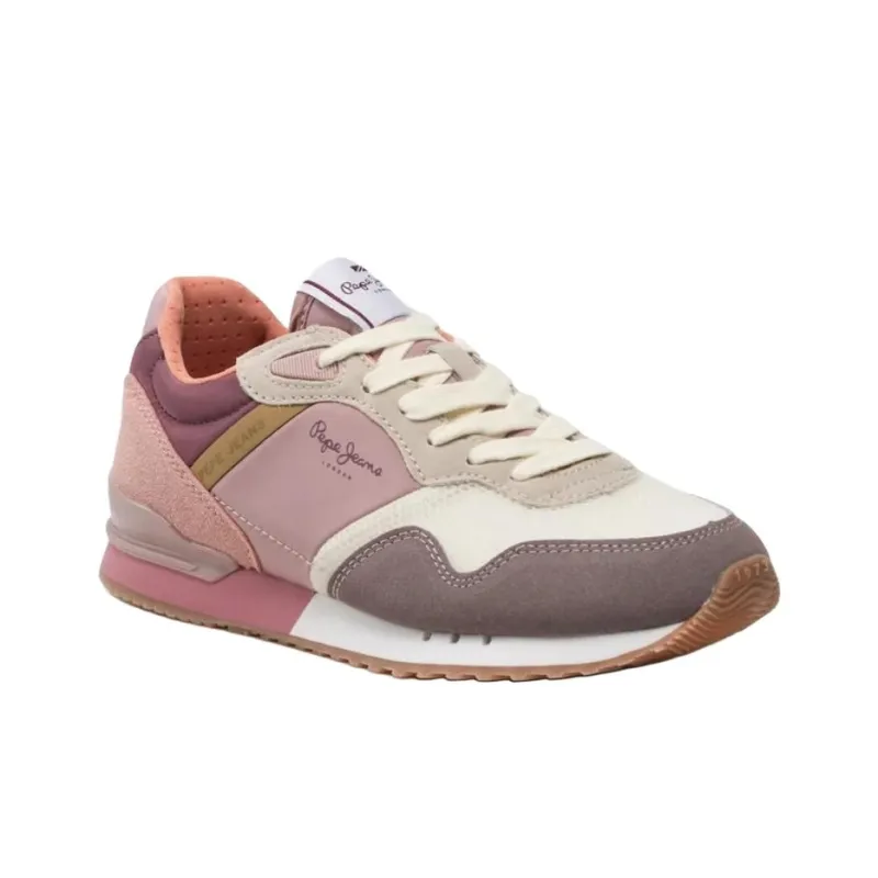 Pepe Jeans London W Mad Abrasion Resistant Low Top Casual Shoes Women's Purple-2