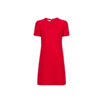 Valentino Crepe Couture Short-Sleeved Mini Dress
