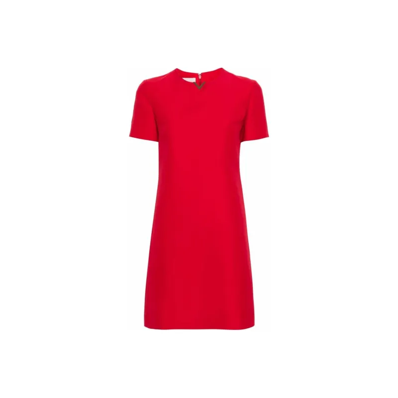 Valentino Crepe Couture Short-Sleeved Mini Dress-0