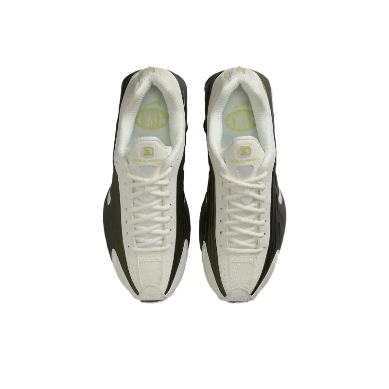Nike Shox R4 Mid Top Casual Shoes Men's Dark Green-3