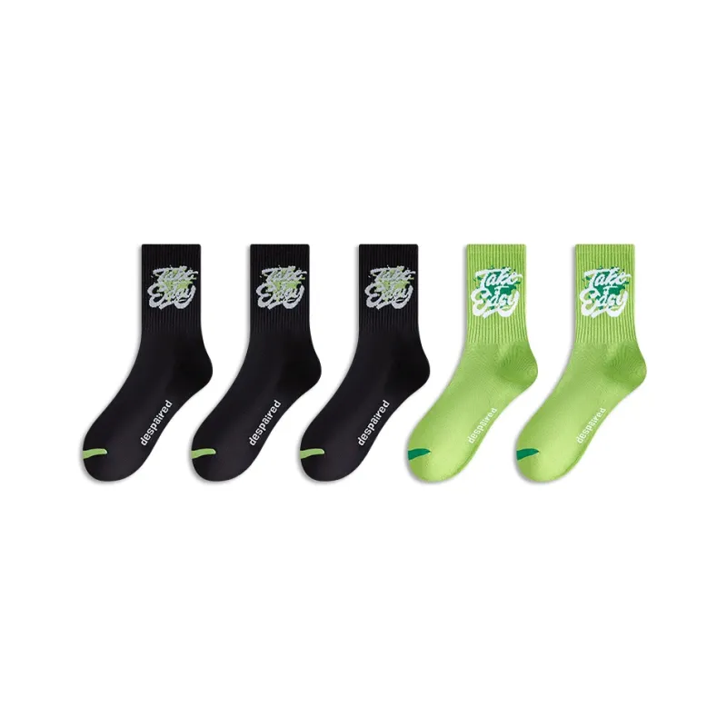 Taste The Color Mid Calf Socks Unisex 5 Pack-7
