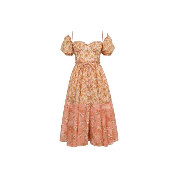 HOUSE OF CB Penelope Short-Sleeved Dresses Women's Peach