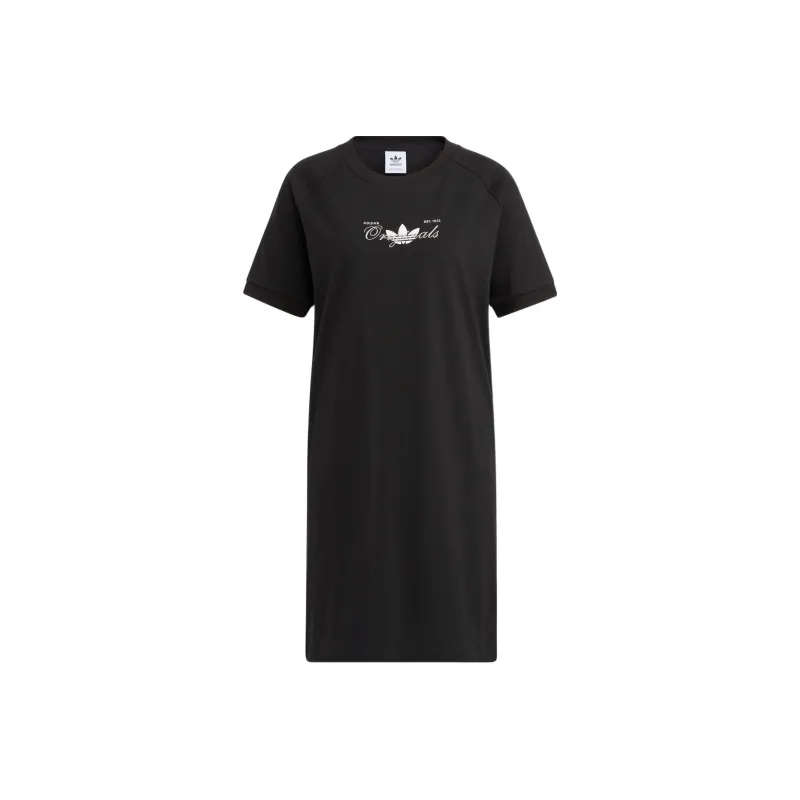 Adidas Originals Short Sleeved Dresses Women's Black-0