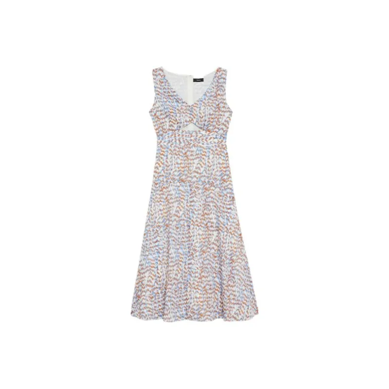 THEORY Sleeveless Dresses Women's Blue-0