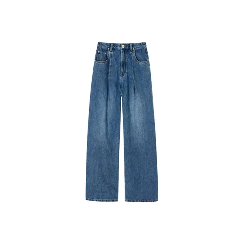 SOLWEIGE Wide Leg Jeans Women's Nostalgic Dark Blue
